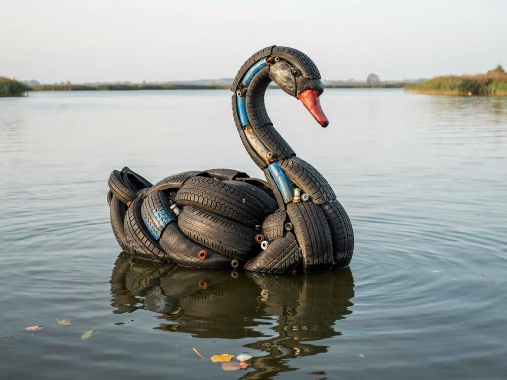 recykling opon łabędź
